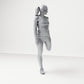 Diorama modelbouw productfoto 3: Staande figuur: Sporter in rekpose, houdt de voet achter het lichaam (B040)