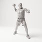 Stehende Figur: Handballer in Wurfpose mit Ball in der rechten Hand (B041) - Vorderansicht