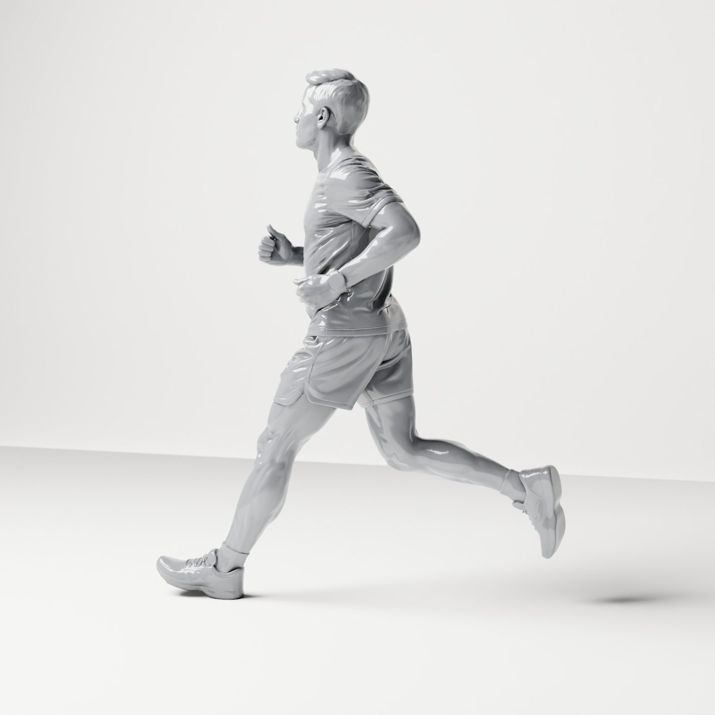 Diorama modelbouw productfoto 1: Wandelende figuur: Jogger in sportkleding (B043)