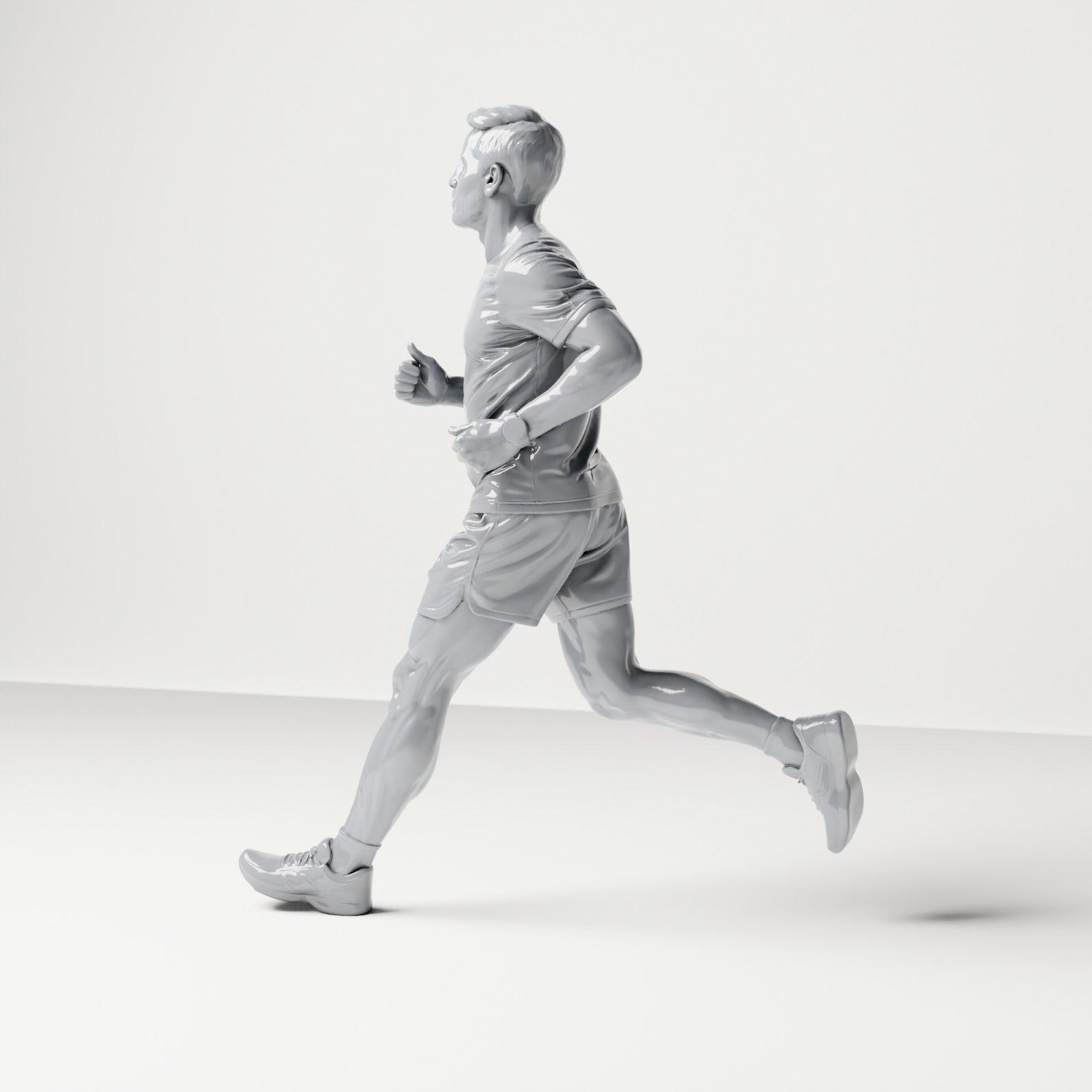 Diorama modelbouw productfoto 1: Wandelende figuur: Jogger in sportkleding (B043)