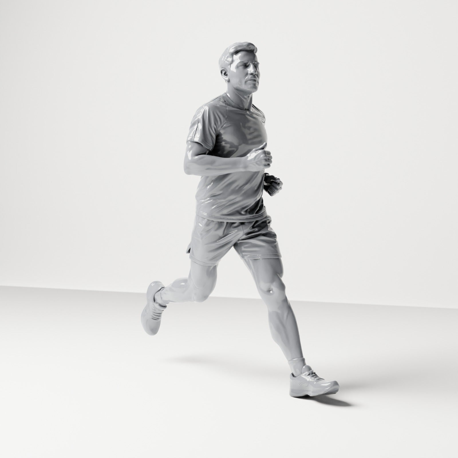 Diorama modelbouw productfoto 3: Wandelende figuur: Jogger in sportkleding (B043)