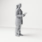Diorama modelbouw productfoto 3: Staande figuur: arts met klembord & stethoscoop (B044)