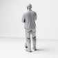 Diorama-modelbouw productfoto 2: Staande figuur: bouwvakker met steelspade (B045)