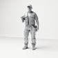 Diorama modelbouw productfoto 0: Staande figuur: ambachtsman met gereedschapstas & accuschroevendraaier (B046)