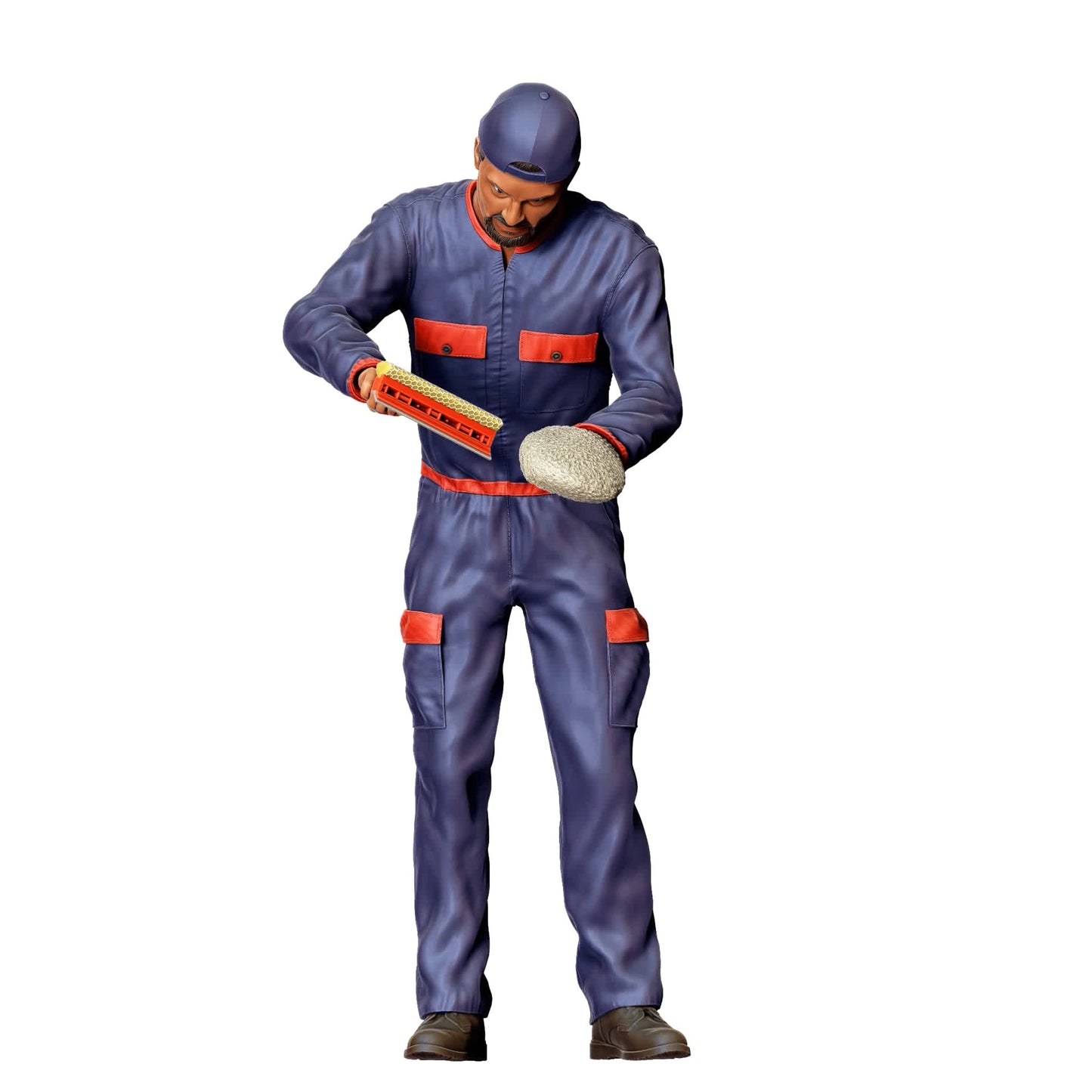 Diorama modelbouw productfoto 3: dioramafiguren-set: tankstationservicepersoneel figuren-set (nr. S45)