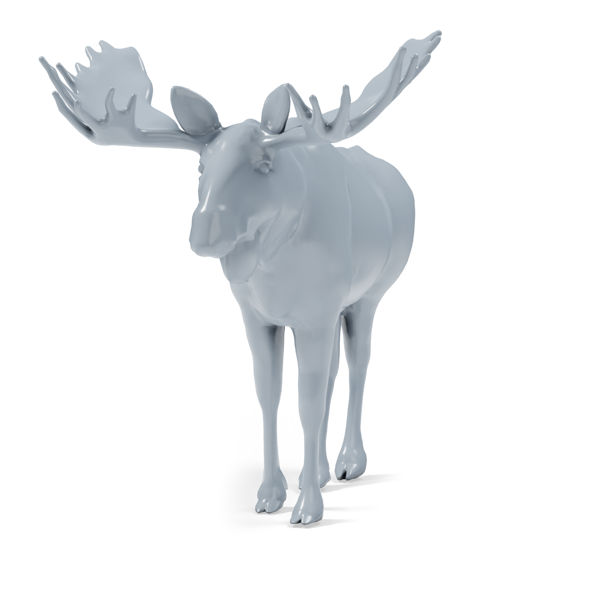 Diorama modelbouw productfoto 3: dioramaminiatuur wilde dieren: elandstier en elandkoe (h0_48)