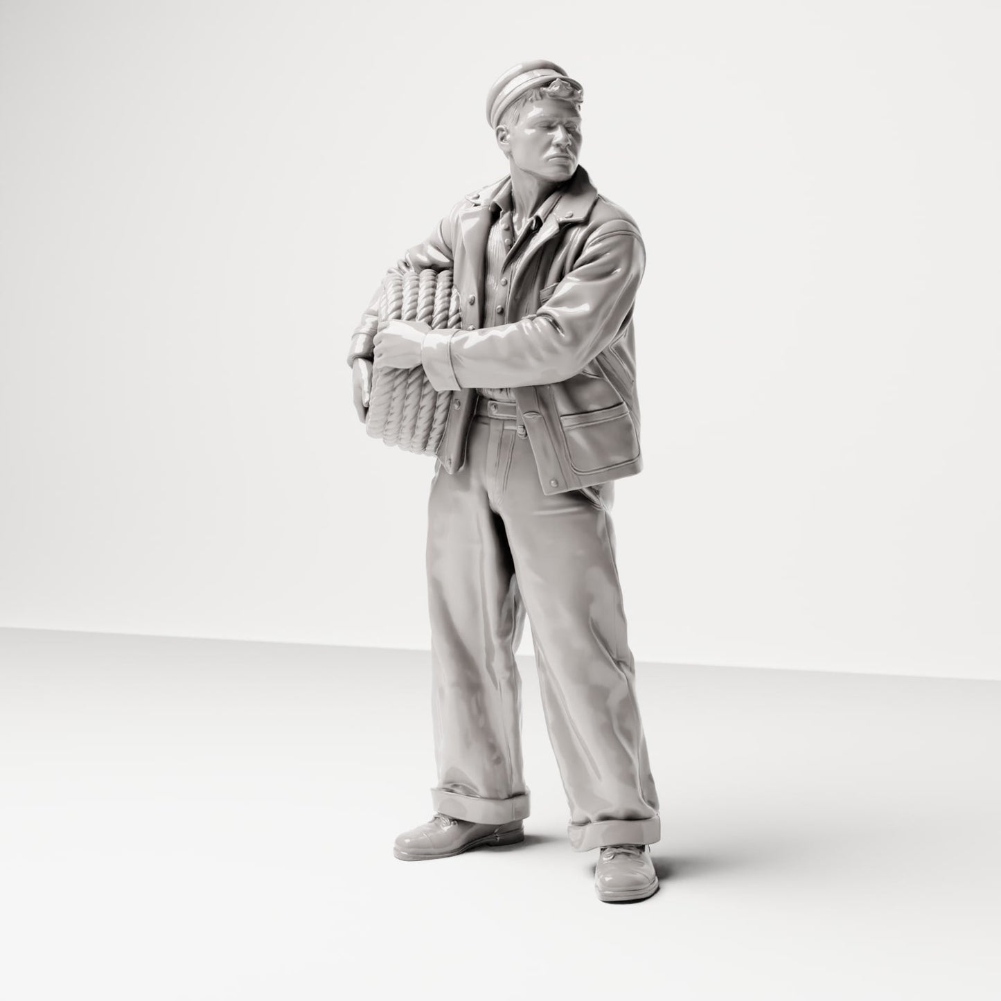 Diorama modelbouw productfoto 4: Diorama figuren-set: historische haven- en dokwerkers uit de jaren 1920-1930
