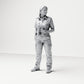 Diorama modelbouw productfoto 0: Staande figuur: scheepsbemanningsvrouw in uniform met verrekijker (B050)