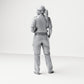 Diorama modelbouw productfoto 2: Staande figuur: scheepsbemanningsvrouw in uniform met verrekijker (B050)