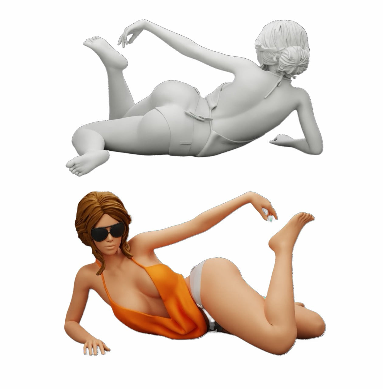 Diorama Modellbau Produktfoto 5: Diorama Figuren-Set: Strandurlaub und Entspannung (Nr. S84)