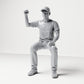 Diorama-modelbouw productfoto 0: Zittende figuur: toeschouwer met opgeheven gebalde vuist (B066)