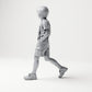 3Drifter-Miniatures B079 Bild 3: Gehende Figur: Junge mit T-Shirt, kurzen Hosen und Turnschuhen (B079)