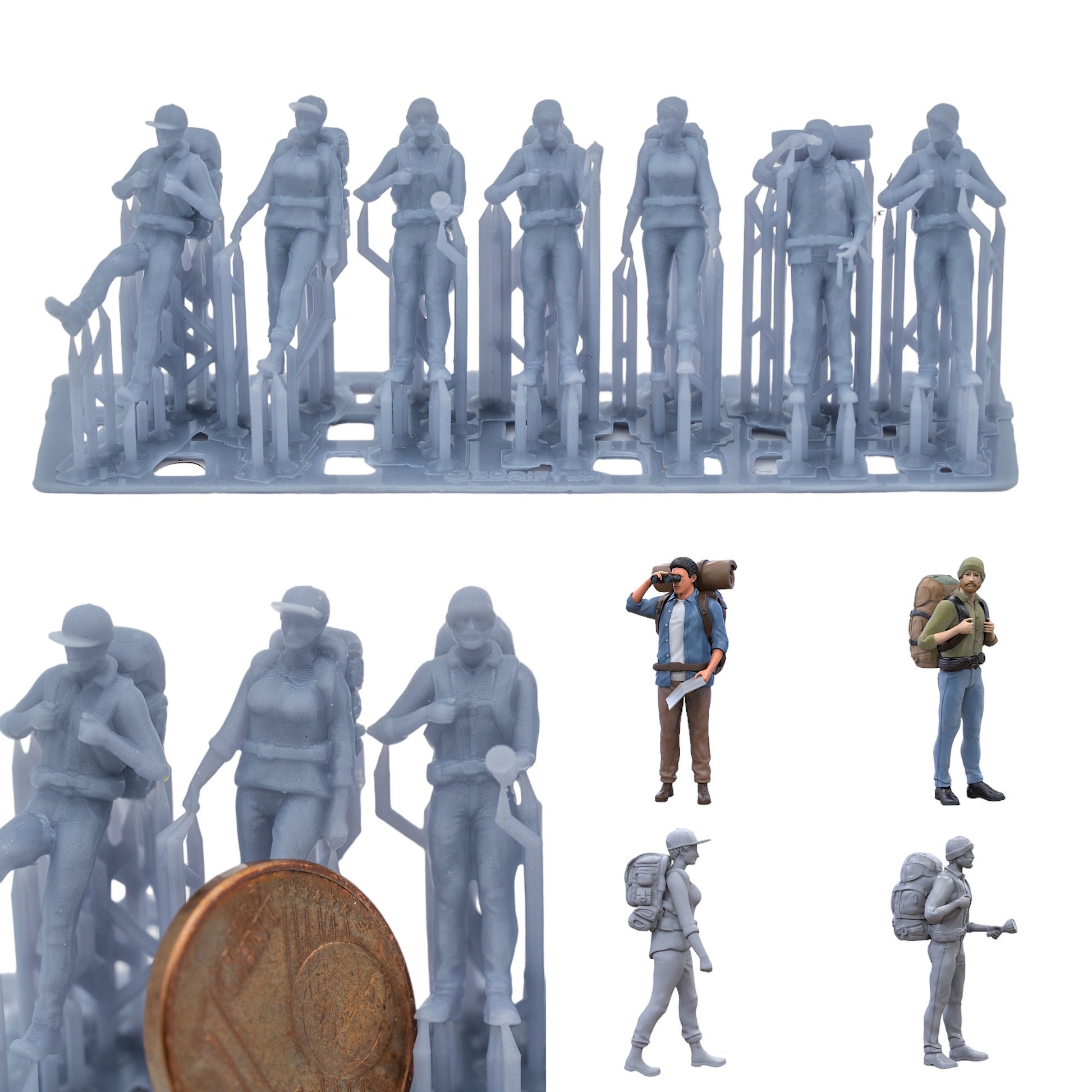 Productfoto Figuur H0, 1:72 - 0: Wanderer Figuren Set
