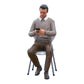 Productfoto diorama en modelbouw miniatuur figuur: man op stoel
