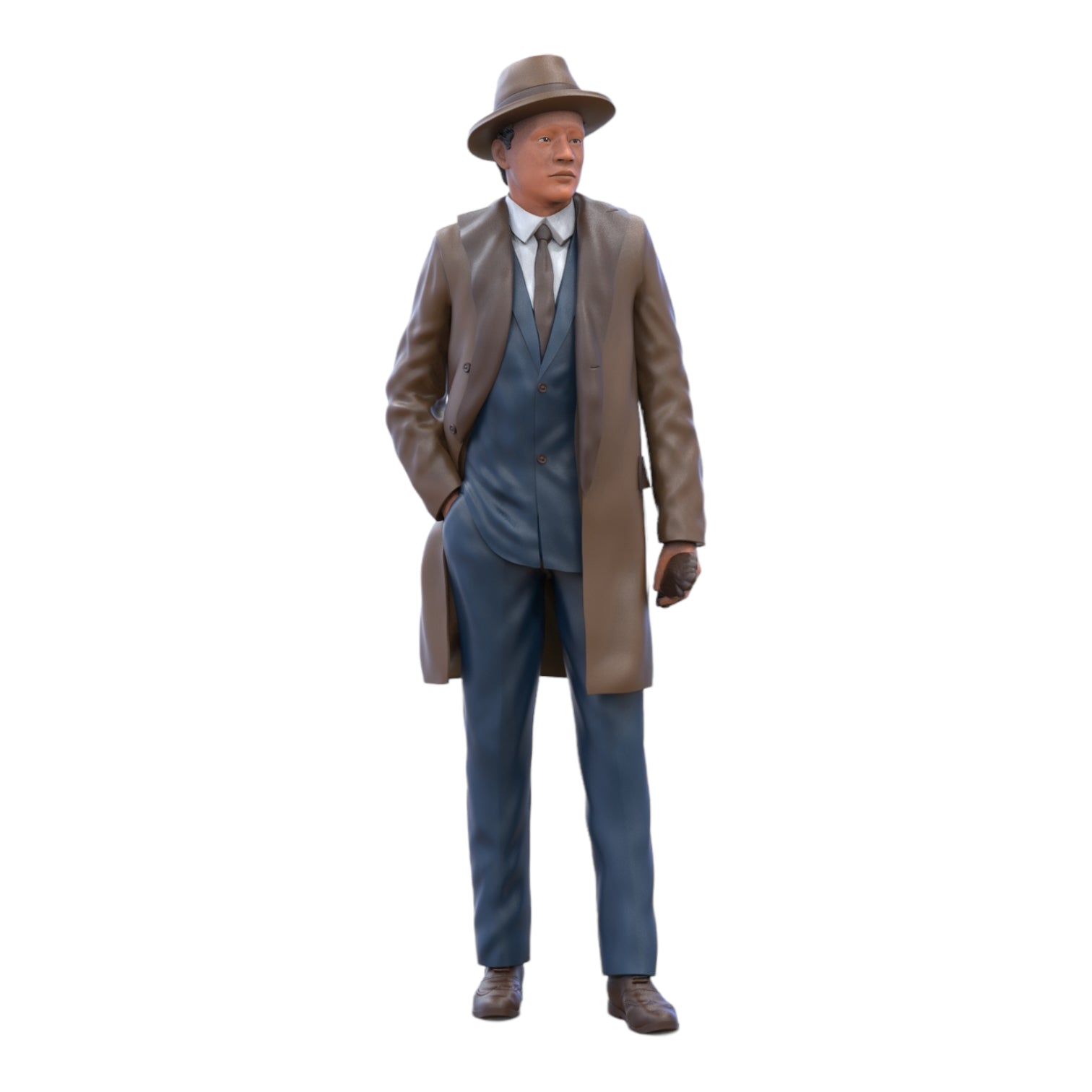 Productfoto diorama en modelbouw miniatuur figuur: man ouderwets - jaren '20 gangster in mantel