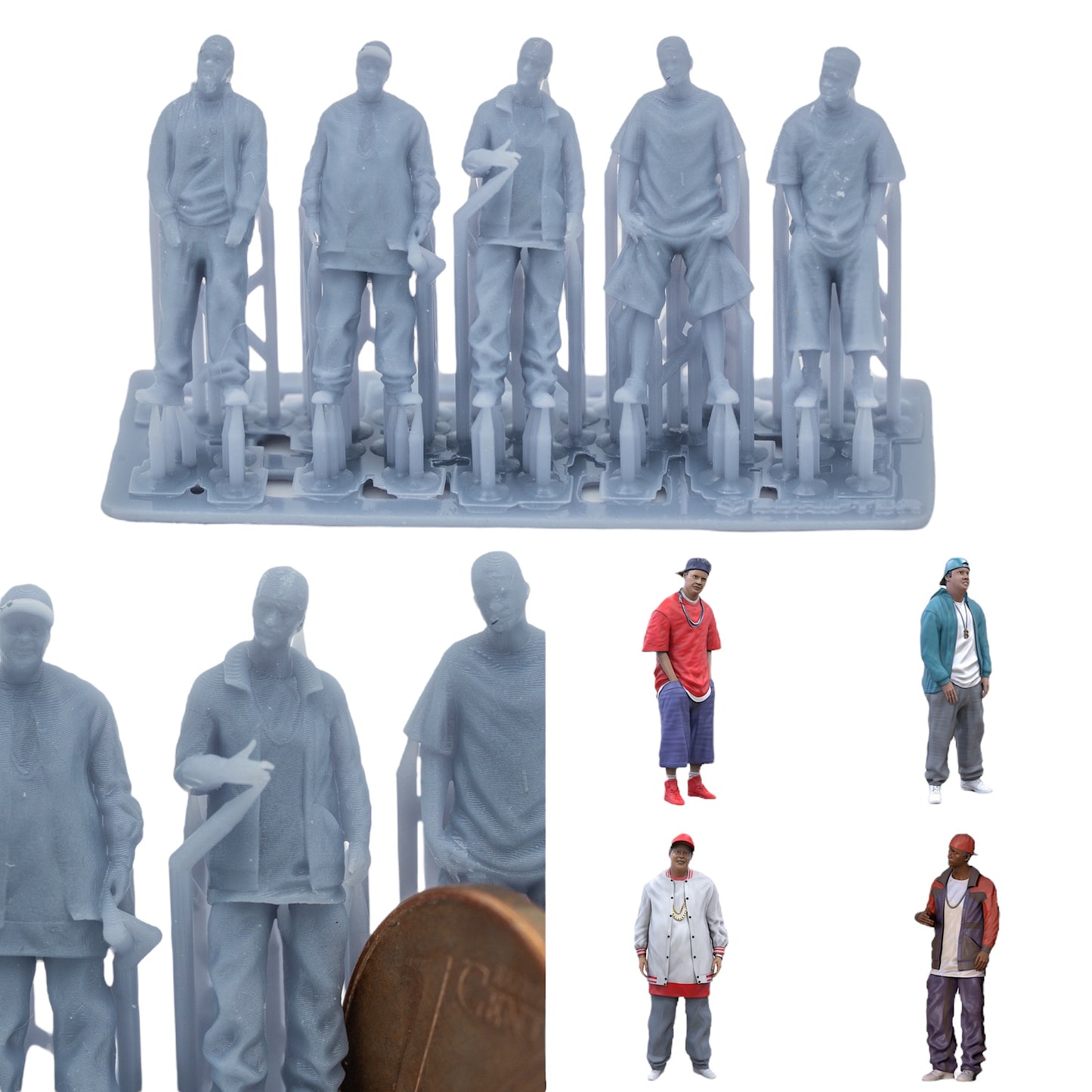 Productfoto Figuren H0, 1:72 - 0: HipHop Homies Figuren Set