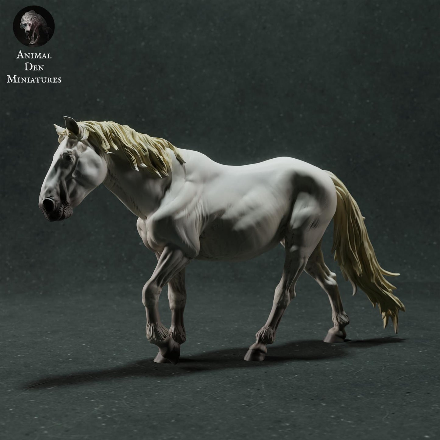Productfoto Dierfiguur Diorama, Modelbouw: 0: Wilde Dierfiguur: Camargue Paard (Ref 01_01_75)