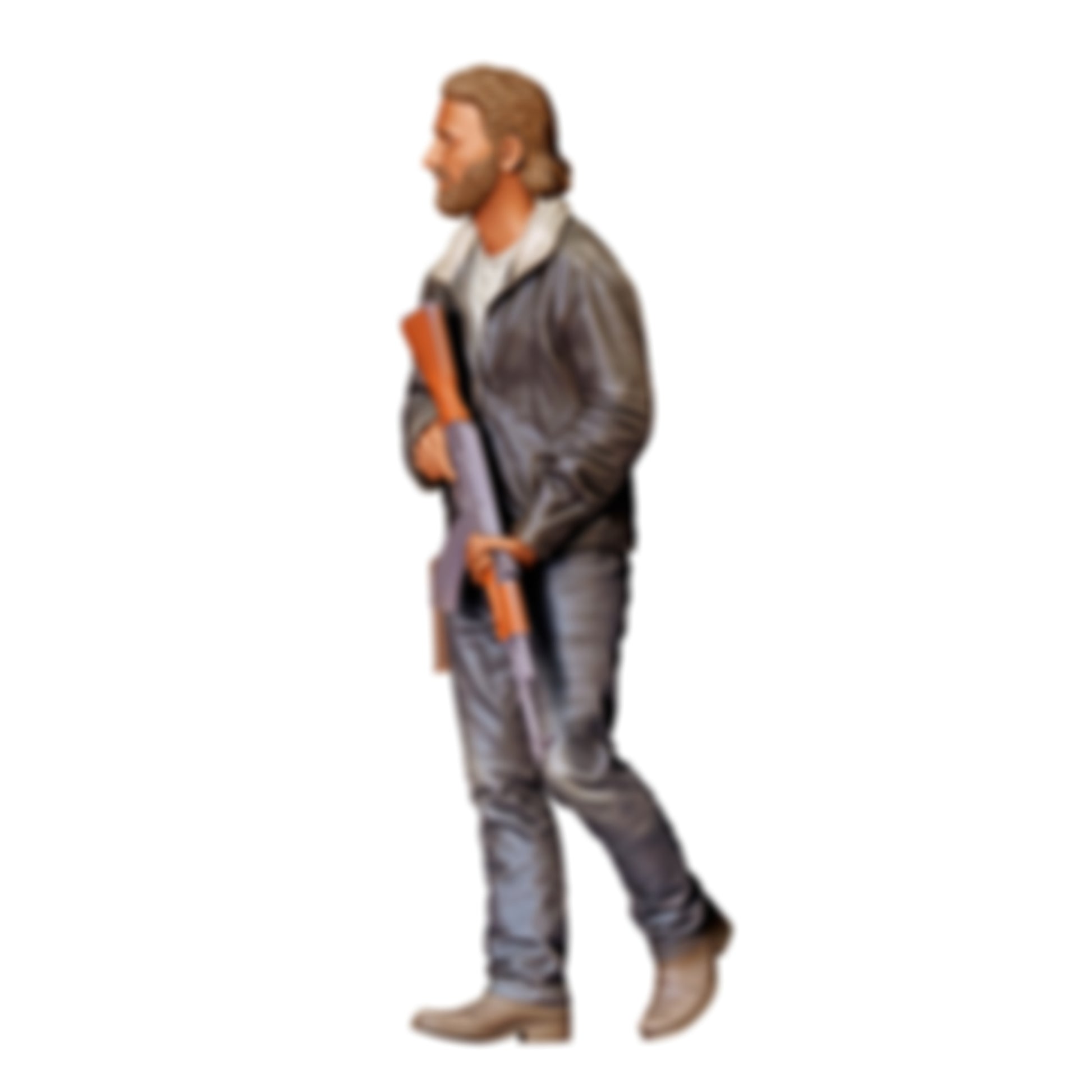 3DP Miniatures 3: Stehende Figur: Mann mit Gewehr & Holster (Ref. Nr. 491)