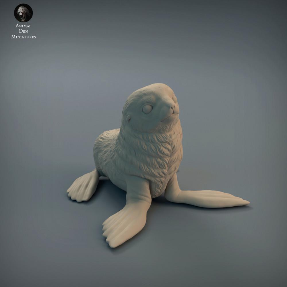 Productfoto dierenfiguur Animal Den Miniatures 1: zeedierfiguur: robbenjong (22_01_02)