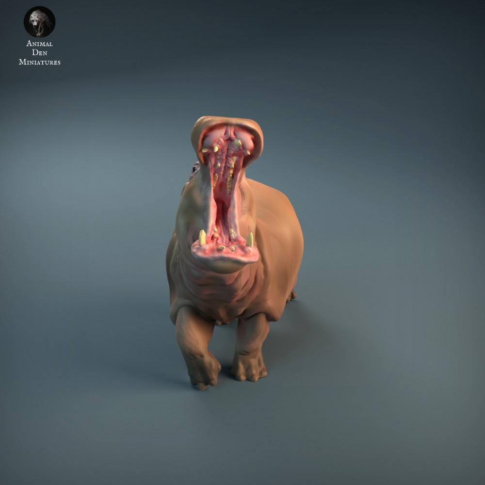 Productfoto dierenfiguur Animal Den Miniatures 1: Wilde dierenfiguur: Boos nijlpaard (21_12_04)