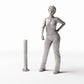 Productfoto diorama en modelbouw 1: Straatdiorama: ijzeren veiligheidspaal (Ref. 1004D)