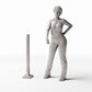 Productfoto diorama en modelbouw 1: Straatdiorama: ijzeren veiligheidspaal voor trottoirs (Ref. 1005D)