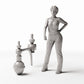 Diorama modelbouw productfoto 1: Dioramainfrastructuur: lampenkop voor antieke straatlantaarn type B (Ref. 1023D)