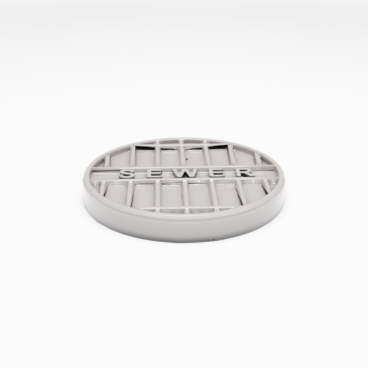 Productfoto diorama en modelbouw 0: Straatdiorama: Gietijzeren rioolputdeksel “SEWER” (Ref. 1042D)