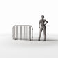 Productfoto diorama en modelbouw 1: Diorama Straat: Mobiel stalen dranghek (Ref. 1050D)
