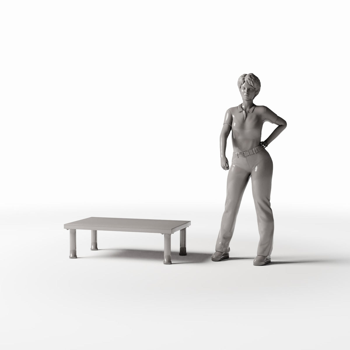 Productfoto diorama en modelbouw 1: Dioramameubilair: Moderne salontafel (Ref. 1066D)