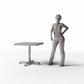 Productfoto diorama en modelbouw 1: Dioramameubilair: vierkante bistrotafel (Ref. 1081D)