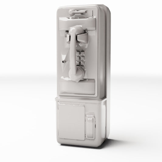 Productfoto diorama en modelbouw 0: Straatdiorama: openbare telefoon met hoorn (Ref. 1088D)