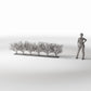 Productfoto diorama en modelbouw 1: Dioramaplanten: rij bladloze bomen (Ref. 1093D)