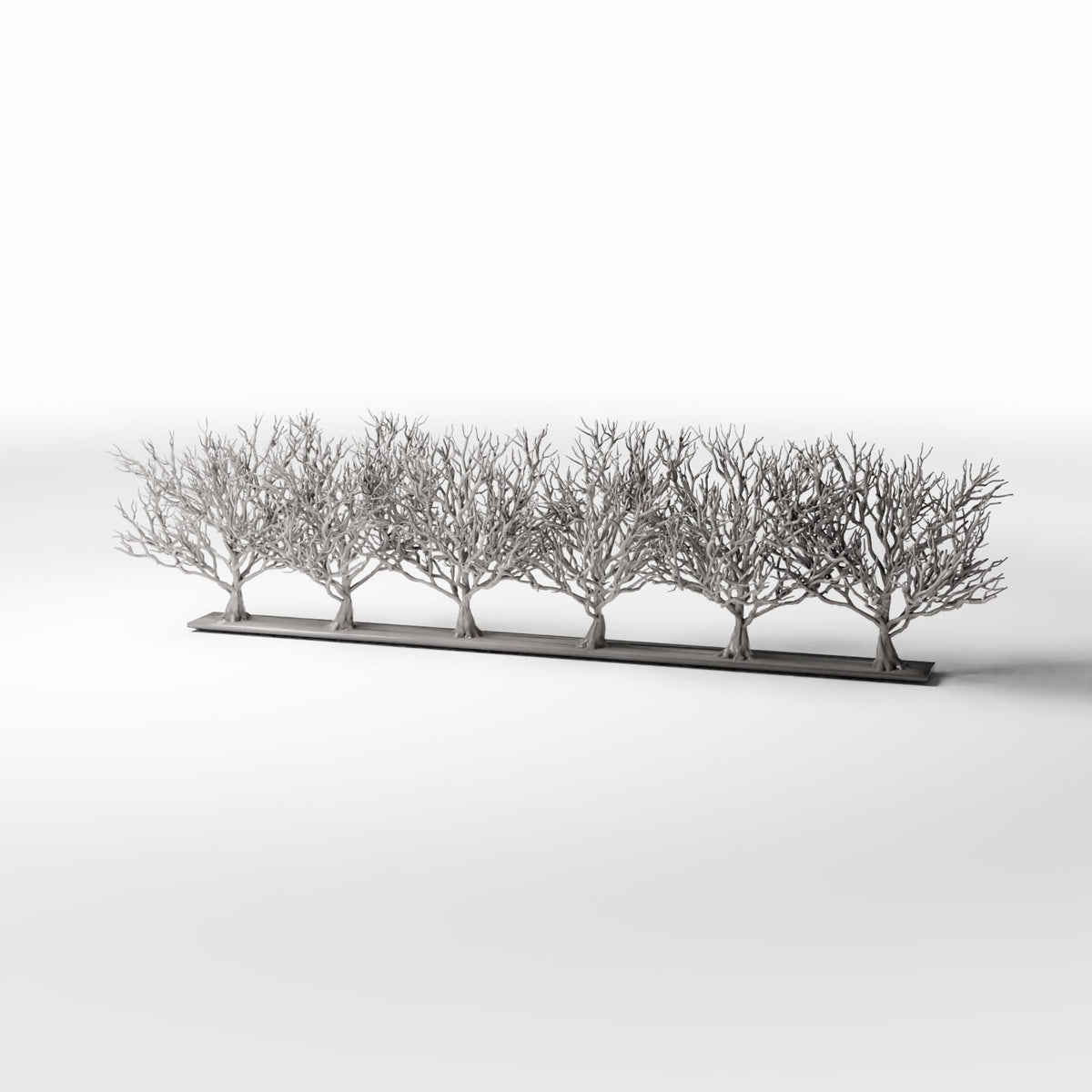Productfoto diorama en modelbouw 0: Dioramaplanten: rij bladloze bomen (Ref. 1093D)