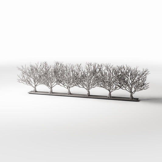 Productfoto diorama en modelbouw 0: Dioramaplanten: rij bladloze bomen (Ref. 1093D)