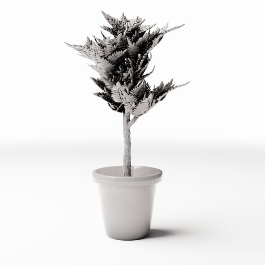 Productfoto diorama en modelbouw 0: Dioramaplanten: waaierplant in bloempot (Ref. 1095D)
