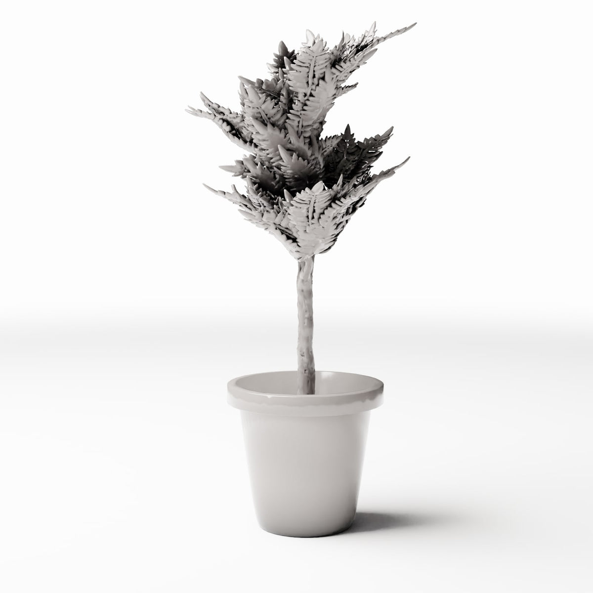 Productfoto diorama en modelbouw 2: Dioramaplanten: waaierplant in bloempot (Ref. 1095D)