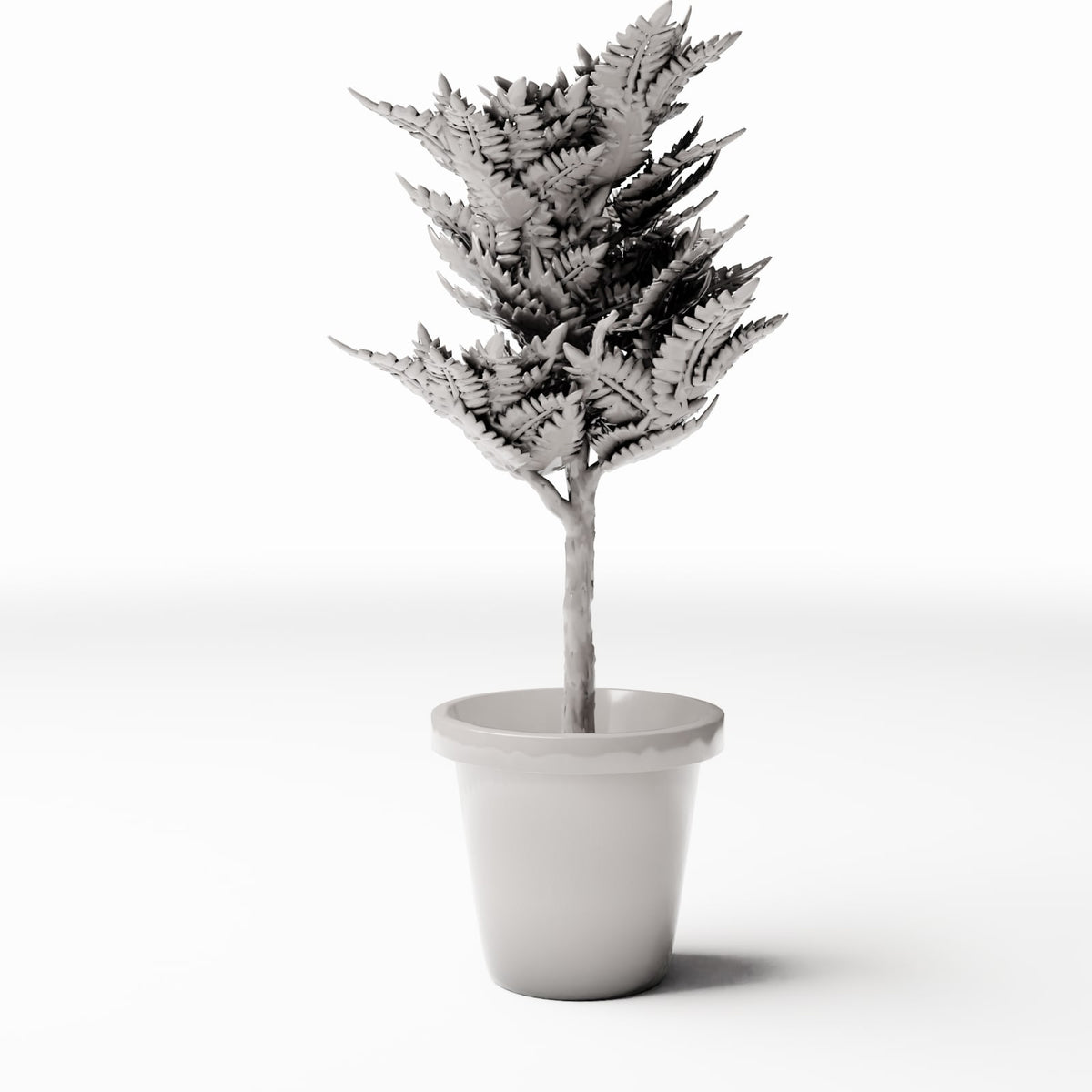 Productfoto diorama en modelbouw 3: Dioramaplanten: waaierplant in bloempot (Ref. 1095D)