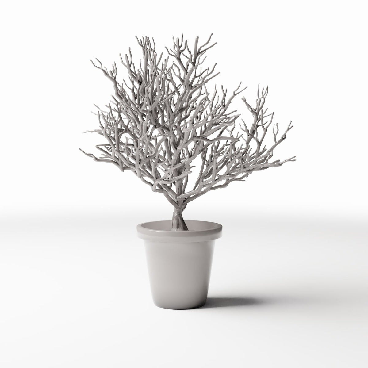 Productfoto diorama en modelbouw 3: Dioramaplanten: potplant met vertakte sierstruik (Ref. 1096D)