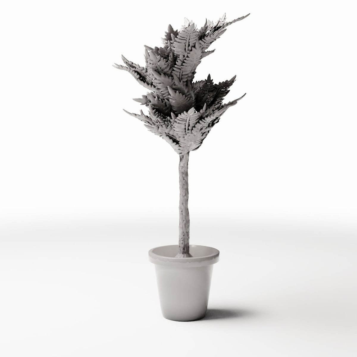 Productfoto diorama en modelbouw 2: Dioramaplanten: hangplant met varenbladeren in hangpot (Ref. 1097D)
