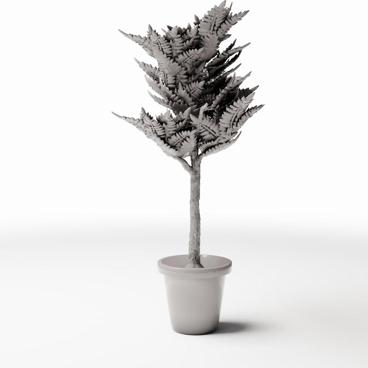 Productfoto diorama en modelbouw 3: Dioramaplanten: hangplant met varenbladeren in hangpot (Ref. 1097D)