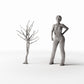 Productfoto diorama en modelbouw 1: Dioramabeplanting: kale boom met wortels (Ref. 1103D)