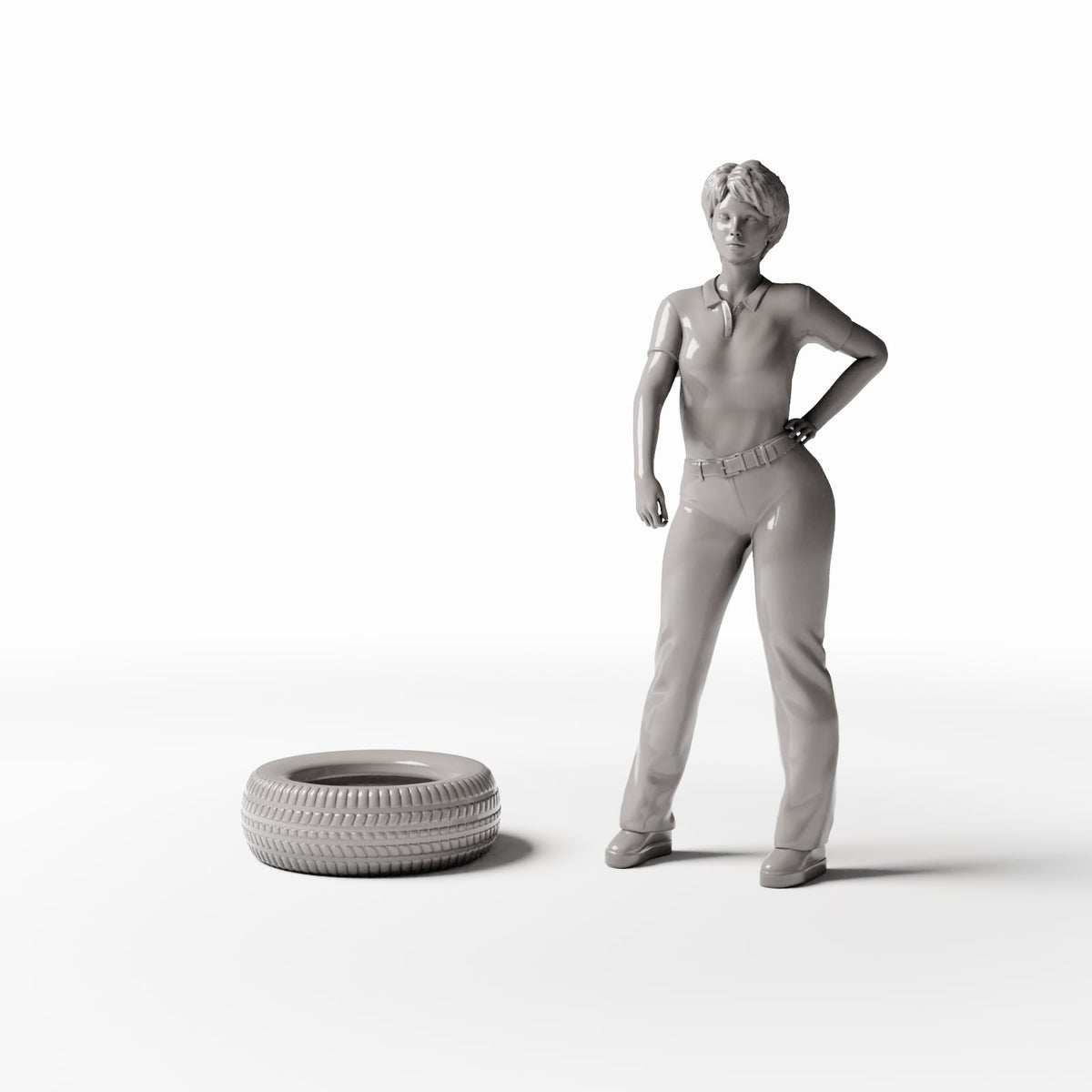 Productfoto diorama en modelbouw 1: Dioramawerkplaats: gedemonteerde autoband (Ref. 1107D)