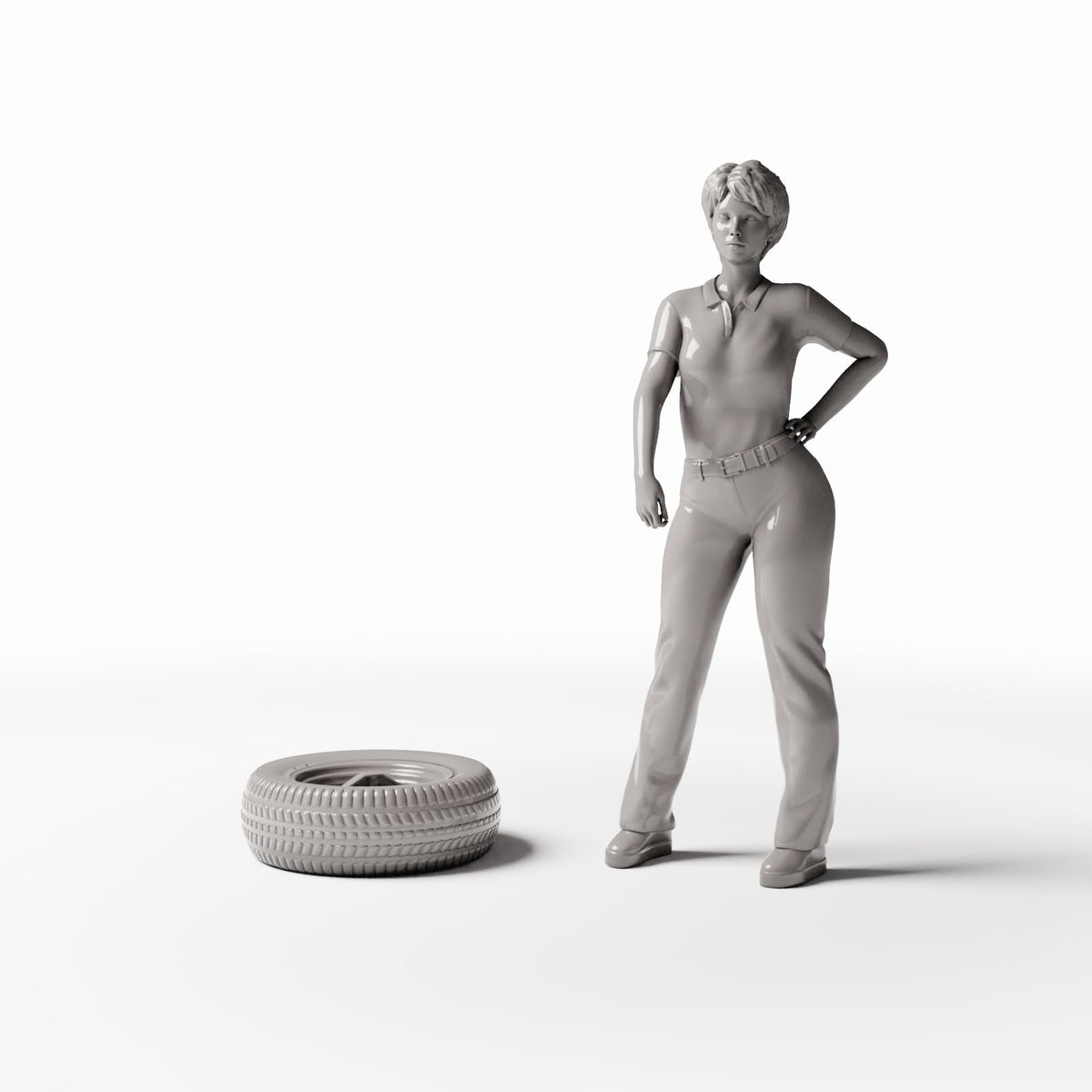 Productfoto diorama en modelbouw 1: Dioramawerkplaats: reservevrachtwagenband met velg (Ref. 1114D)