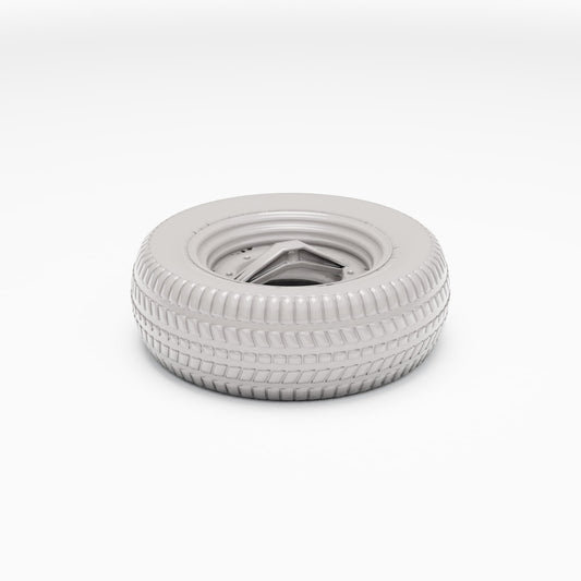 Productfoto diorama en modelbouw 0: Dioramawerkplaats: reservevrachtwagenband met velg (Ref. 1114D)