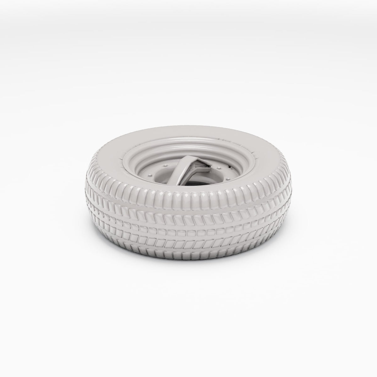 Productfoto diorama en modelbouw 3: Dioramawerkplaats: reservevrachtwagenband met velg (Ref. 1114D)