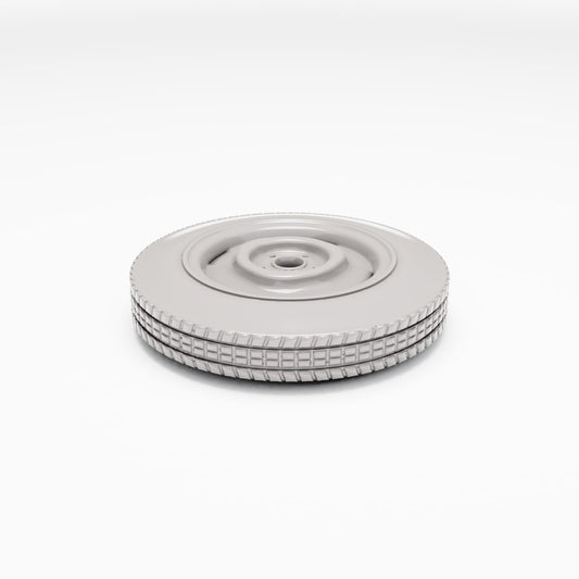 Productfoto diorama en modelbouw 0: Dioramawerkplaats: smal voertuigwiel met stalen velg (Ref. 1117D)