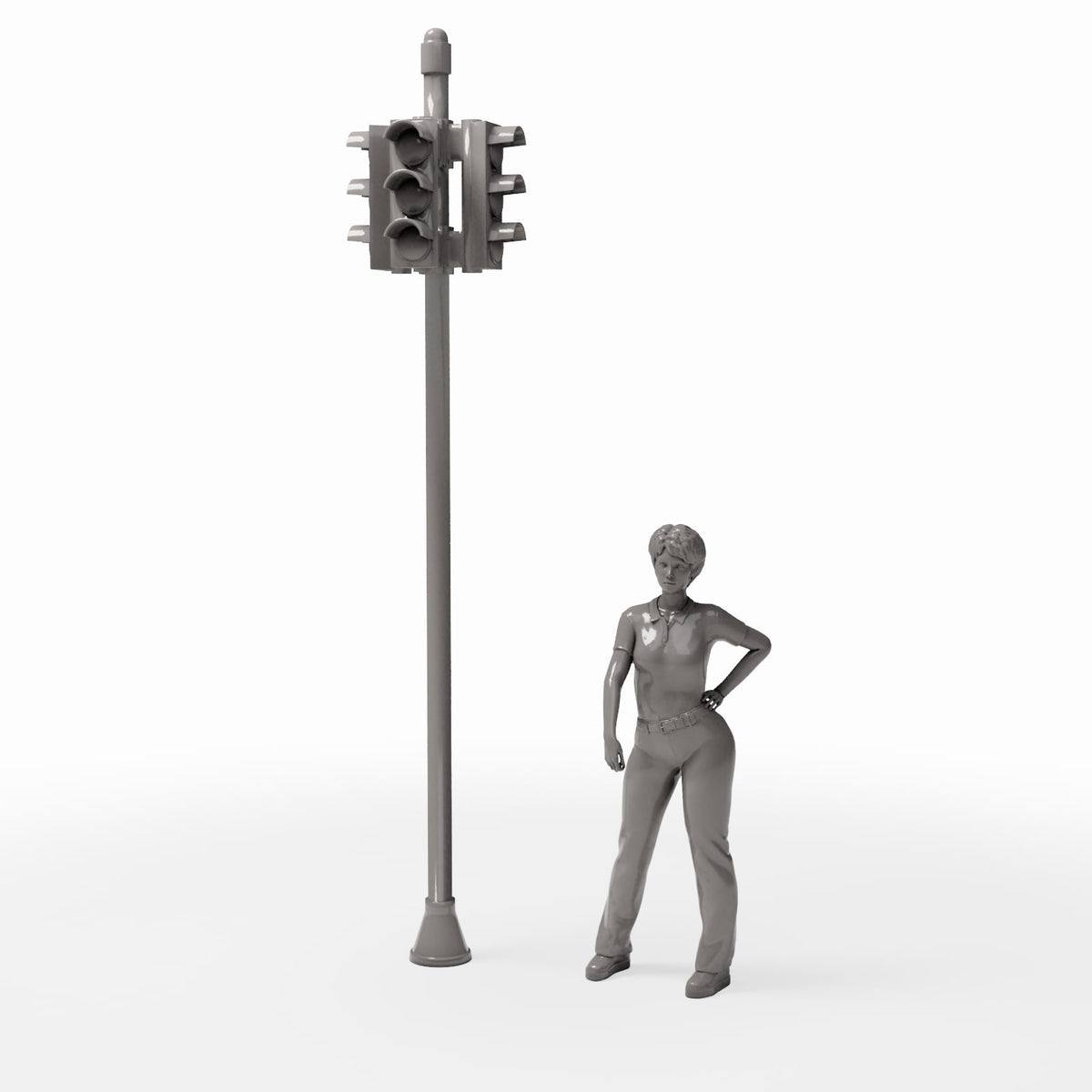 Productfoto diorama en modelbouw 1: Straatdiorama: verkeerslichtmast (Ref. 1136D)