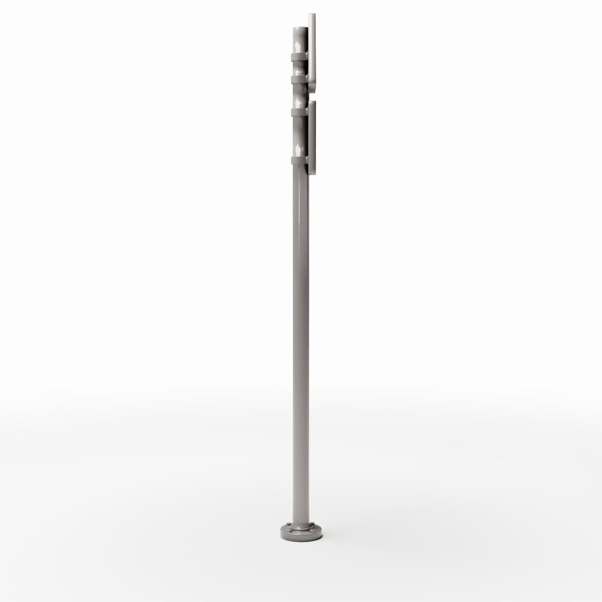 Productfoto diorama en modelbouw 2: Dioramastraat: verkeersbordpaal met driehoekig en rechthoekig bord (Ref. 1143D)