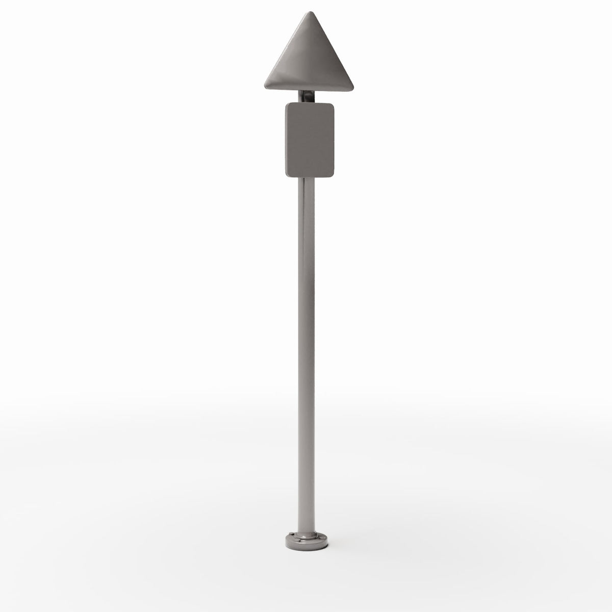 Productfoto diorama en modelbouw 3: Dioramastraat: verkeersbordpaal met driehoekig en rechthoekig bord (Ref. 1143D)